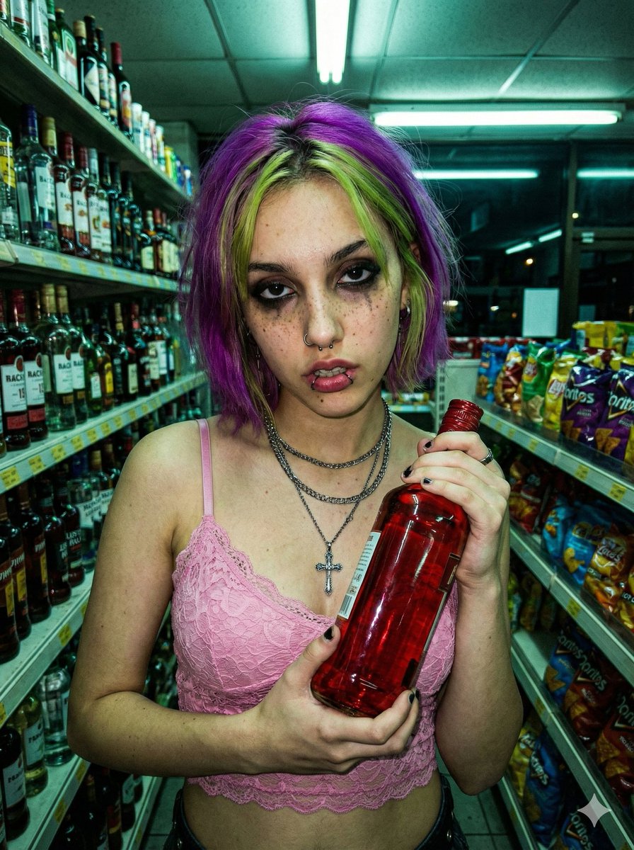 Preview image for Cyber-Grunge Punk Girl Portrait prompt