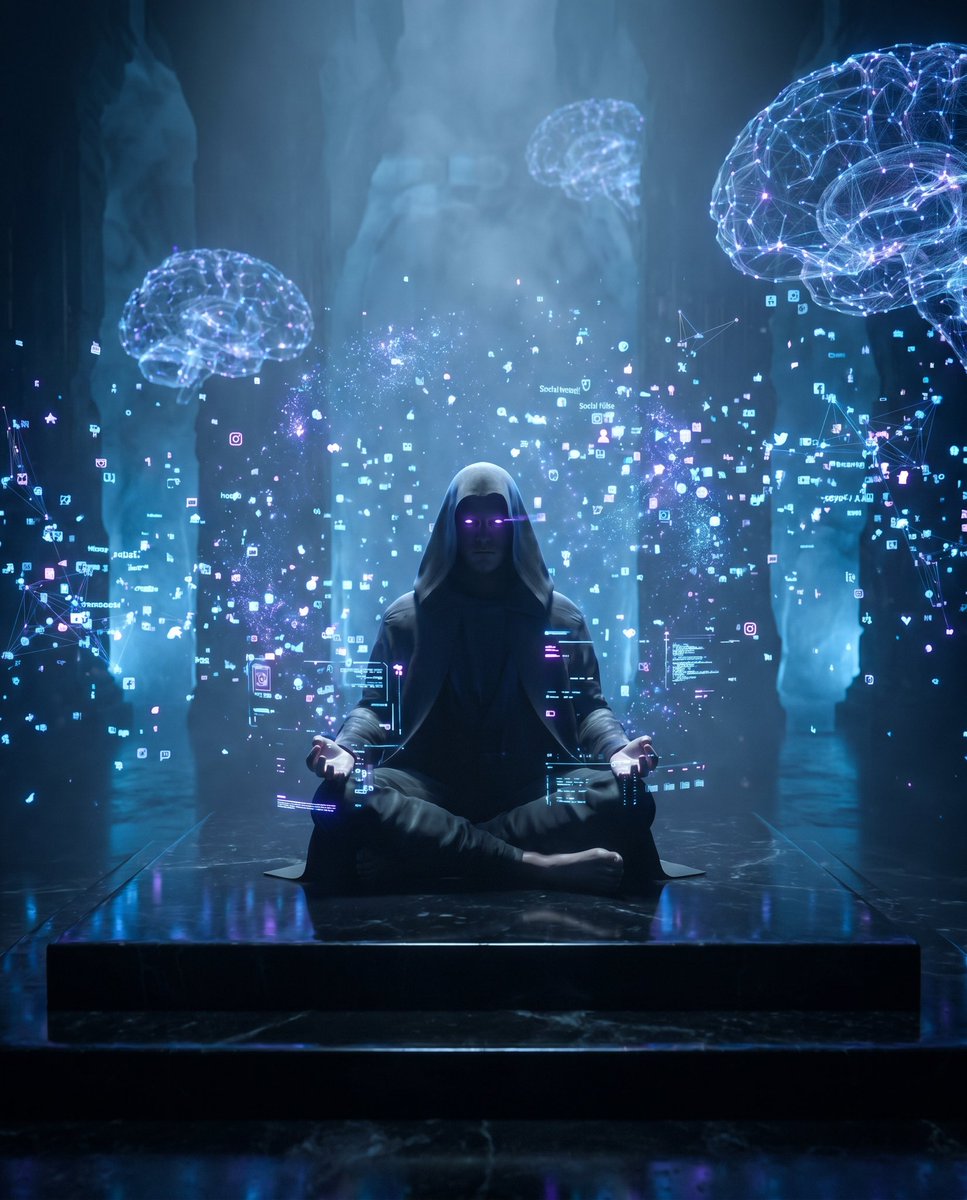 Preview image for Cyber Spiritualism Digital Monk prompt