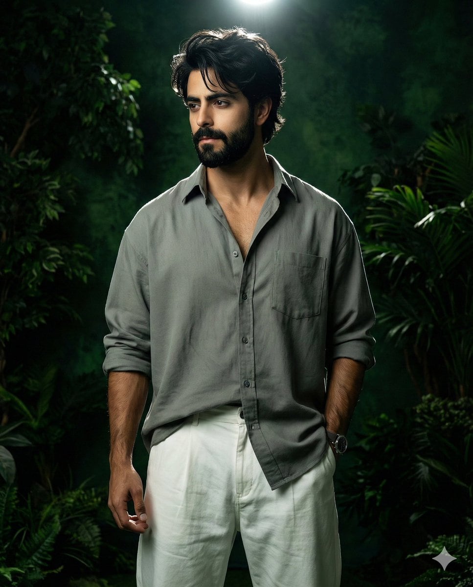 Dark Green Cinematic Male Portrait with Identity Lock - Prompt de IA