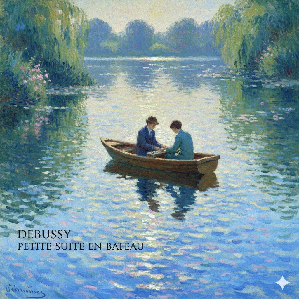 Preview image for Debussy's 'En Bateau' in Monet Style Prompt prompt