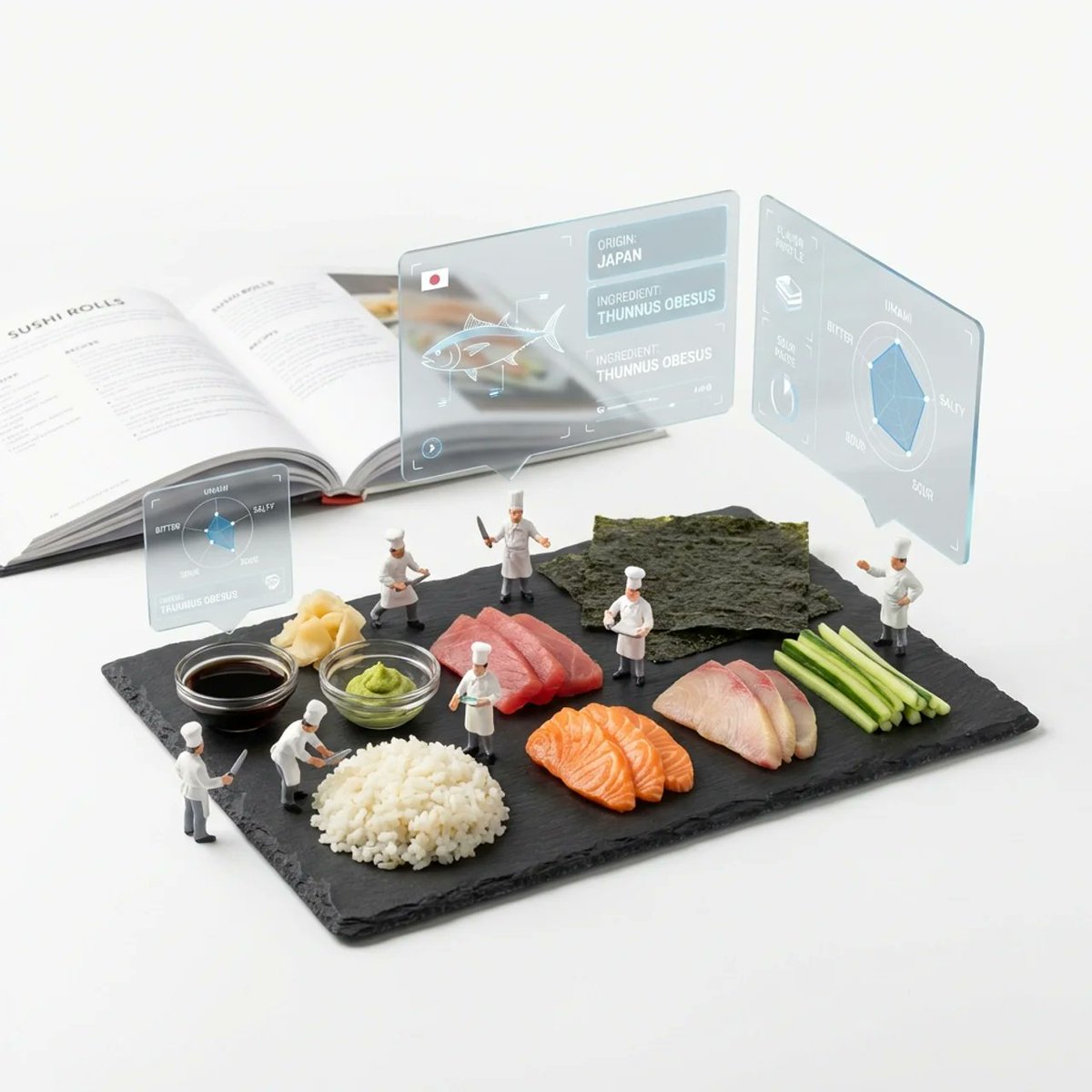 Preview image for Deconstructed Ingredients Visualization prompt