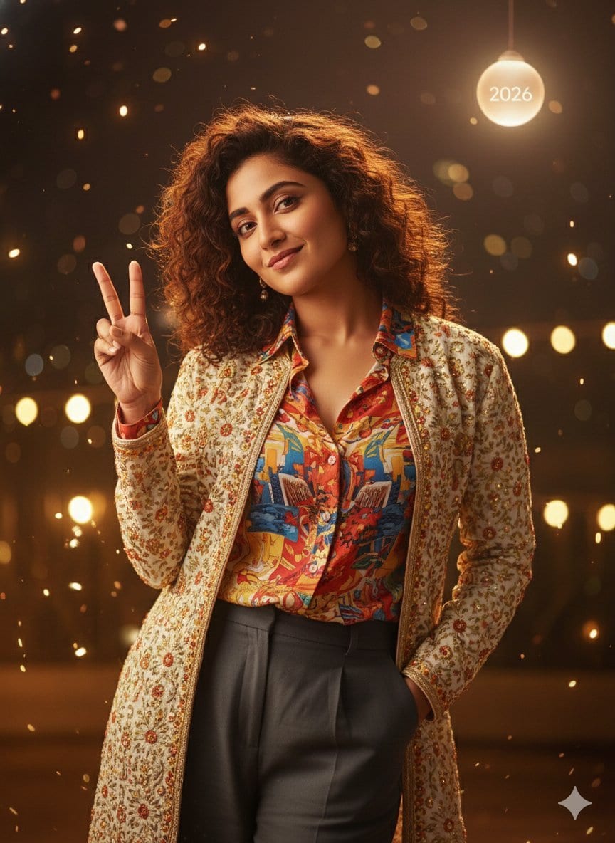 Desi Funny New Year 2026 Cinematic Portrait Prompt - Prompt IA