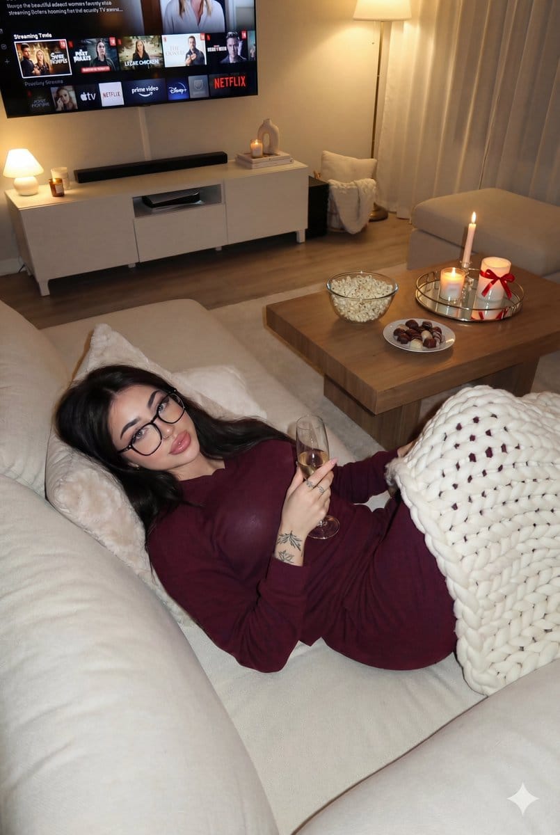 Detailed Lifestyle Photography Prompt for Cozy Evening Scene