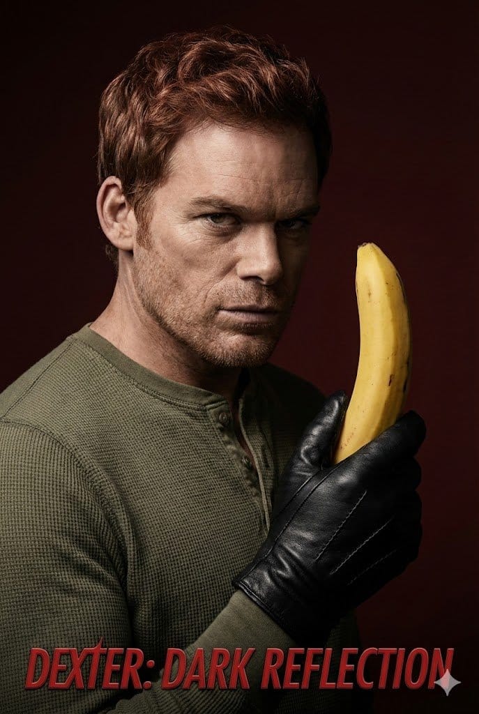 Dexter Morgan Cinematic Portrait with Banana Prop Prompt - KI-Prompt