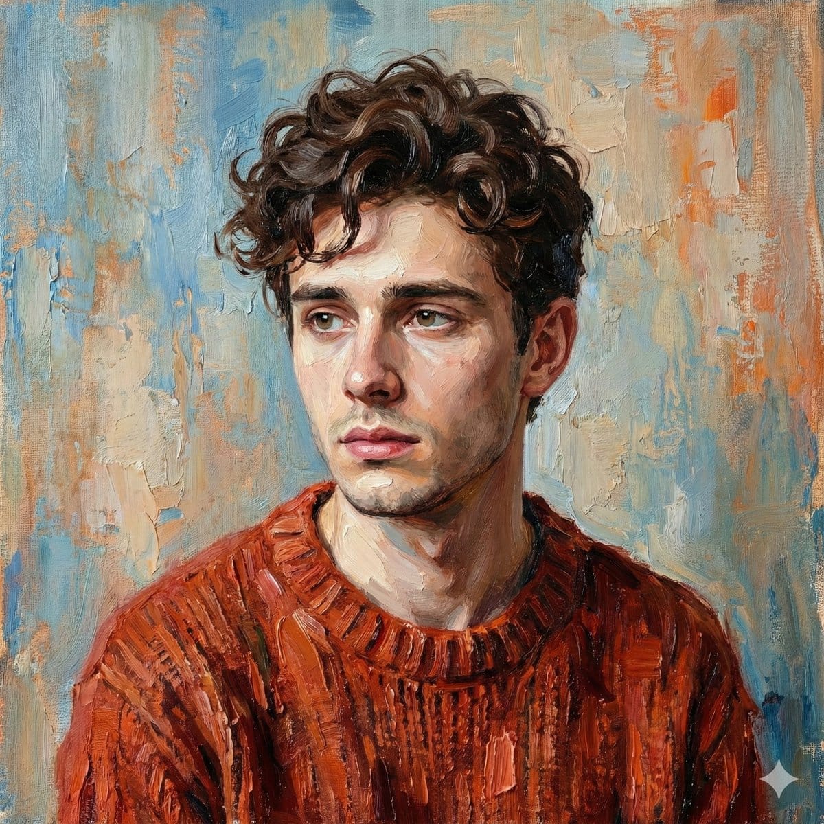 Digital Oil-Painted Bust Portrait - AI 프롬프트
