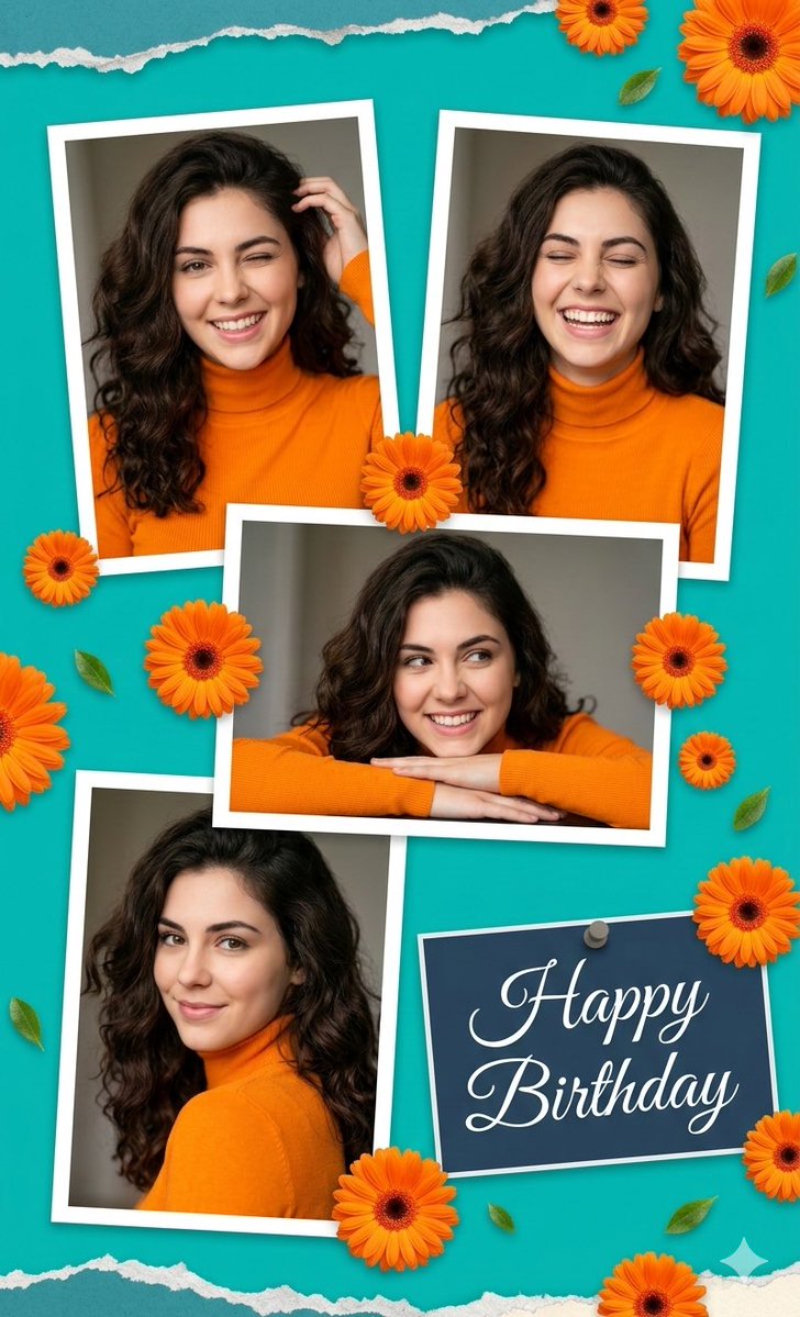 Preview image for Digital Photo Collage Birthday Poster prompt
