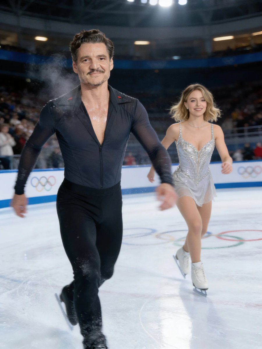 Preview image for Documentary-Style Figure Skating Photo of Celebrities prompt