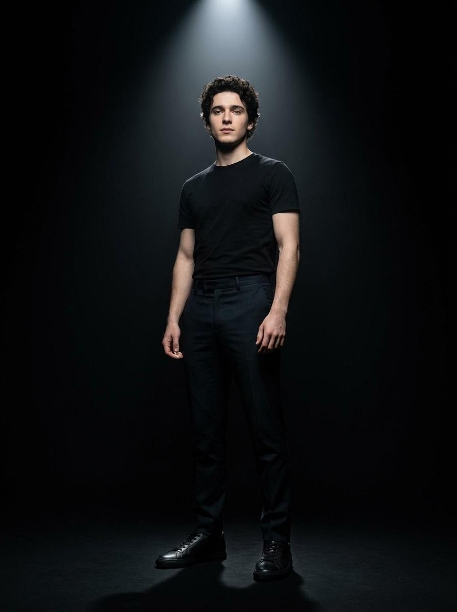 Preview image for Dramatic Spotlight Studio Portrait prompt
