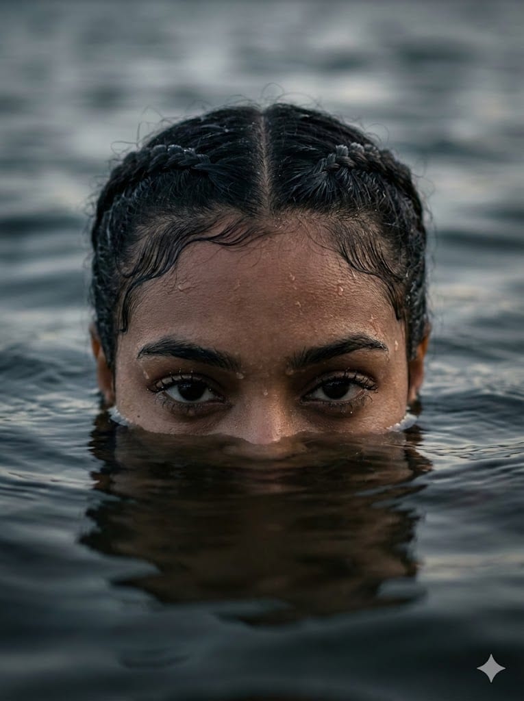 Dramatic Water Emergence Portrait - AI Prompt