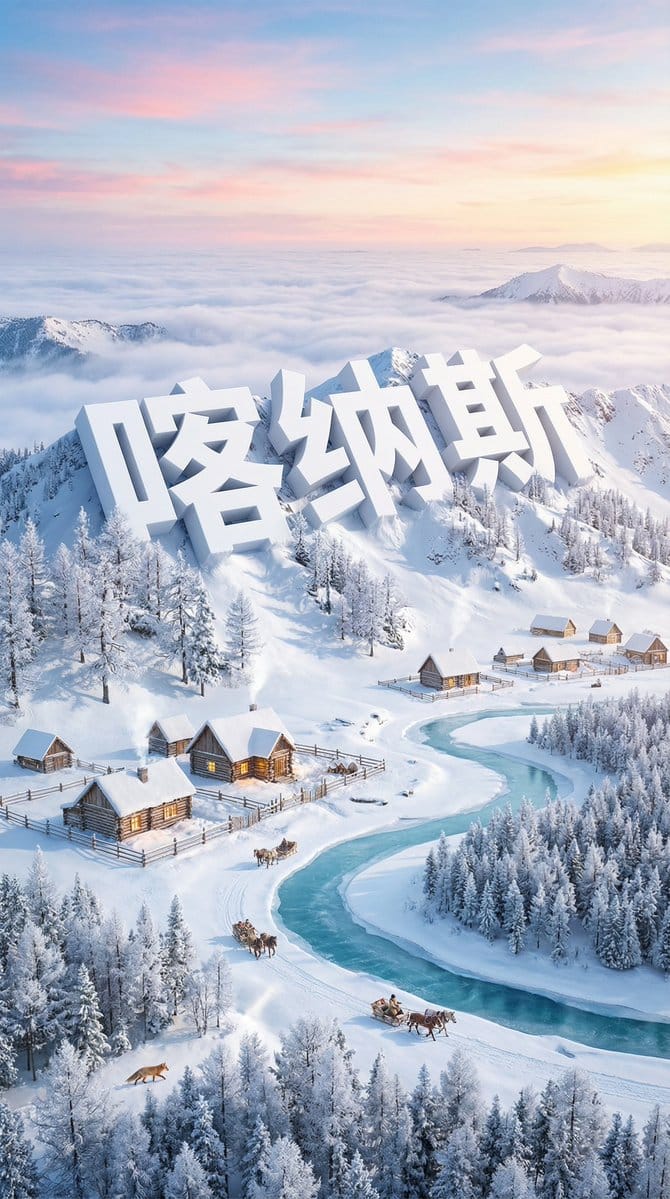 Dreamlike Snow Country Scene - AI 프롬프트