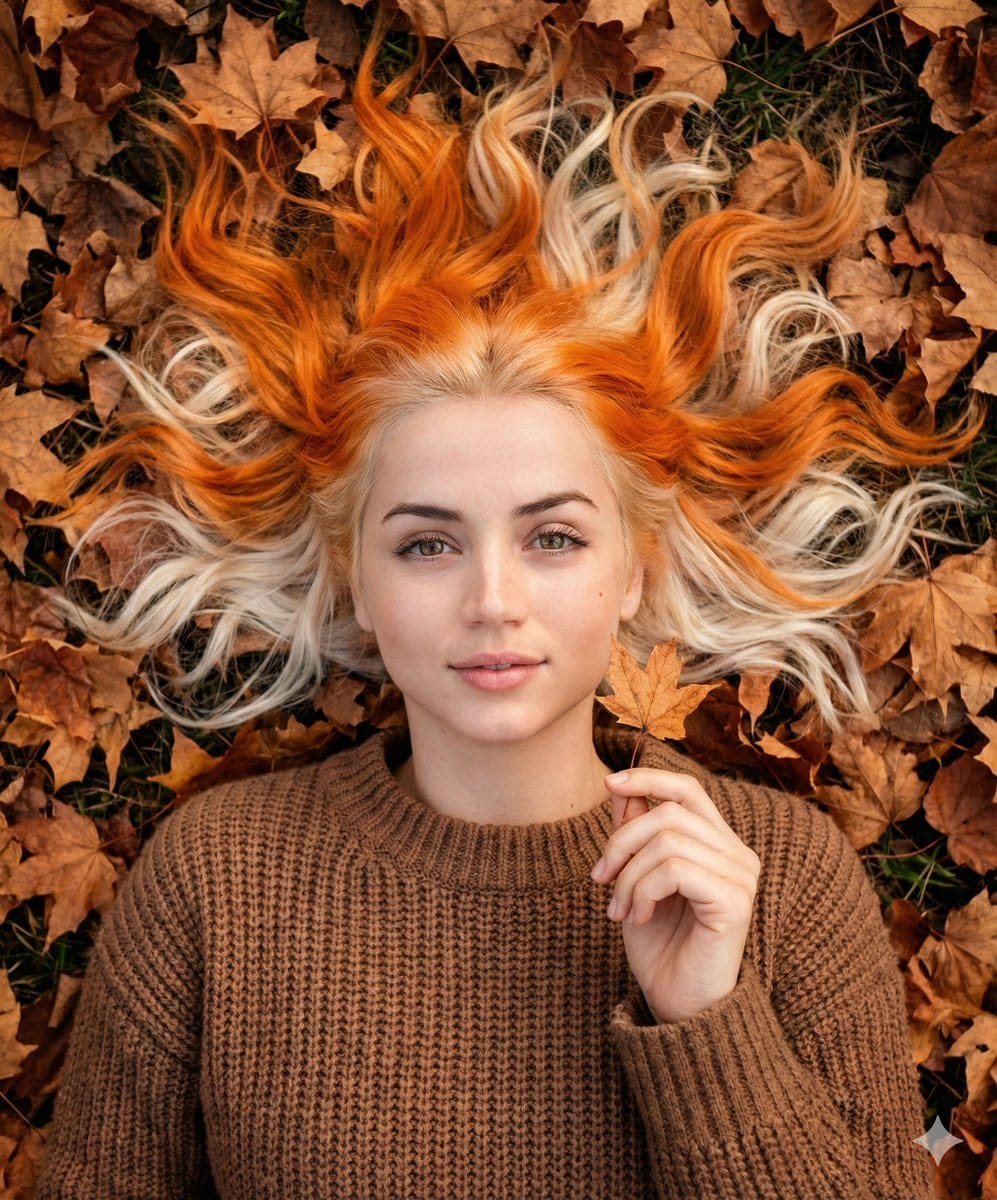 Dreamy Autumnal Portrait of a Young Woman - AI提示词