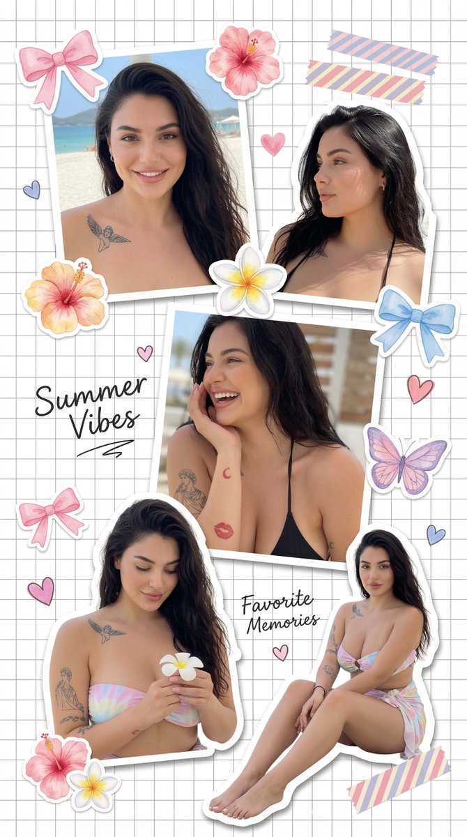 Preview image for Dreamy Scrapbook Collage Aesthetic with Identity Preservation prompt