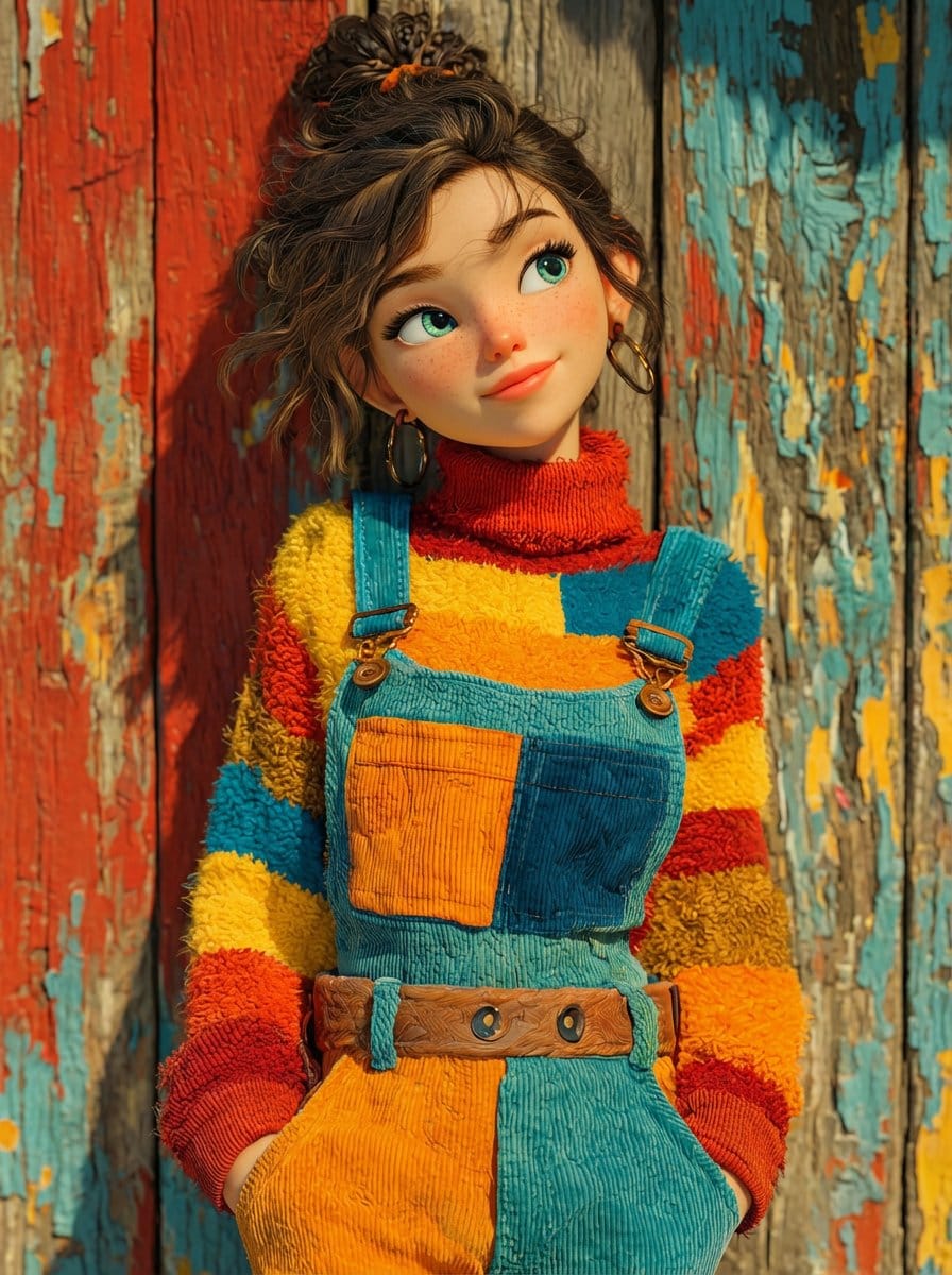 Dual Prompts: Painterly Portrait and Pixar-Style 3D Character - Prompt IA
