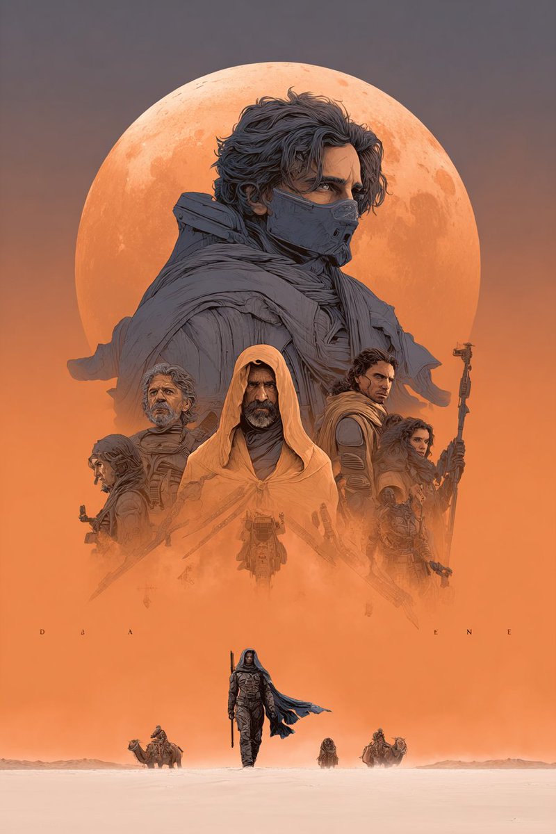 Preview image for Dune Poster in Moebius Style (Multi-Model Test) prompt