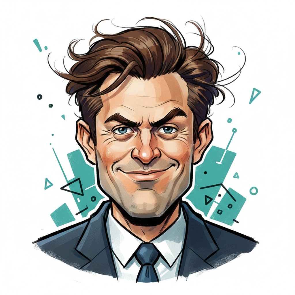 Preview image for Editorial Caricature Illustration of a Man prompt