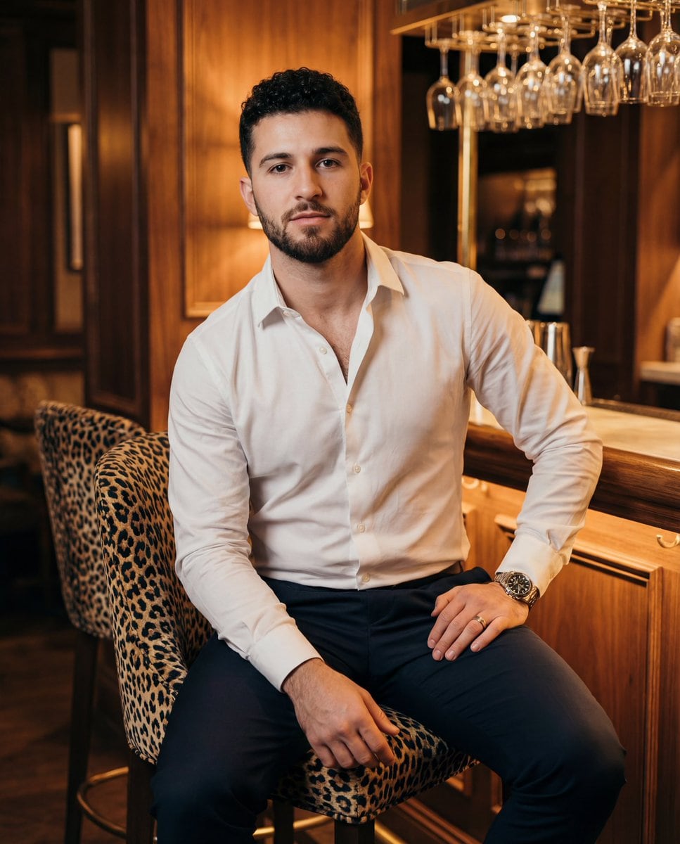 Editorial Lifestyle Portrait Prompt for Upscale Bar Scene - Prompt IA