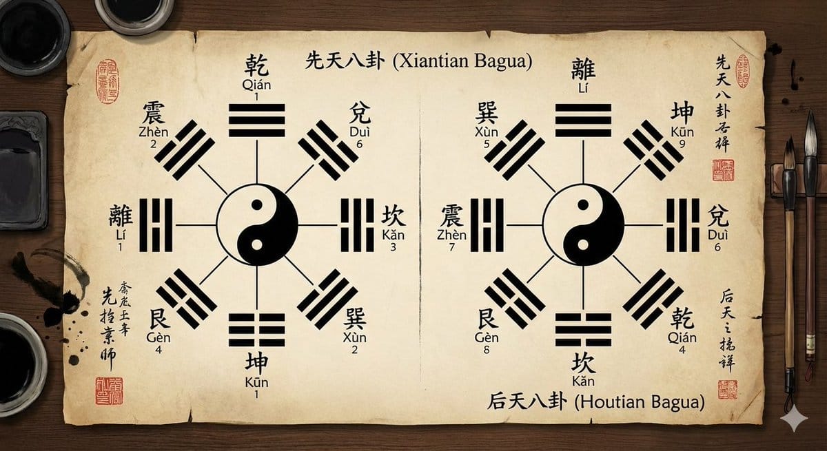 Eight trigrams diagram with reference image - AI Generated AI Art Style Image Example
