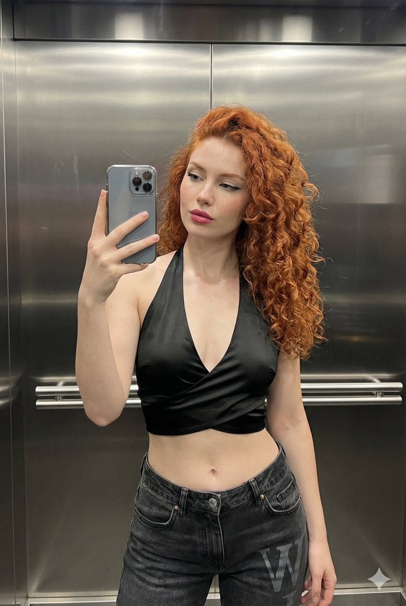 Elevator Mirror Selfie (Streetwear Chic) - KI-Prompt