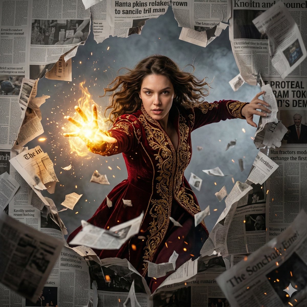 Preview image for Epic Fantasy Sorceress Action Scene prompt