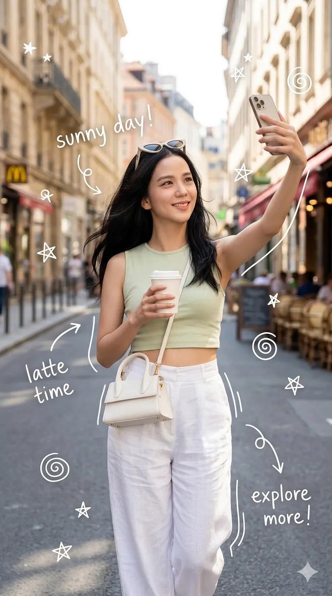 Preview image for European Street Selfie with Doodles prompt