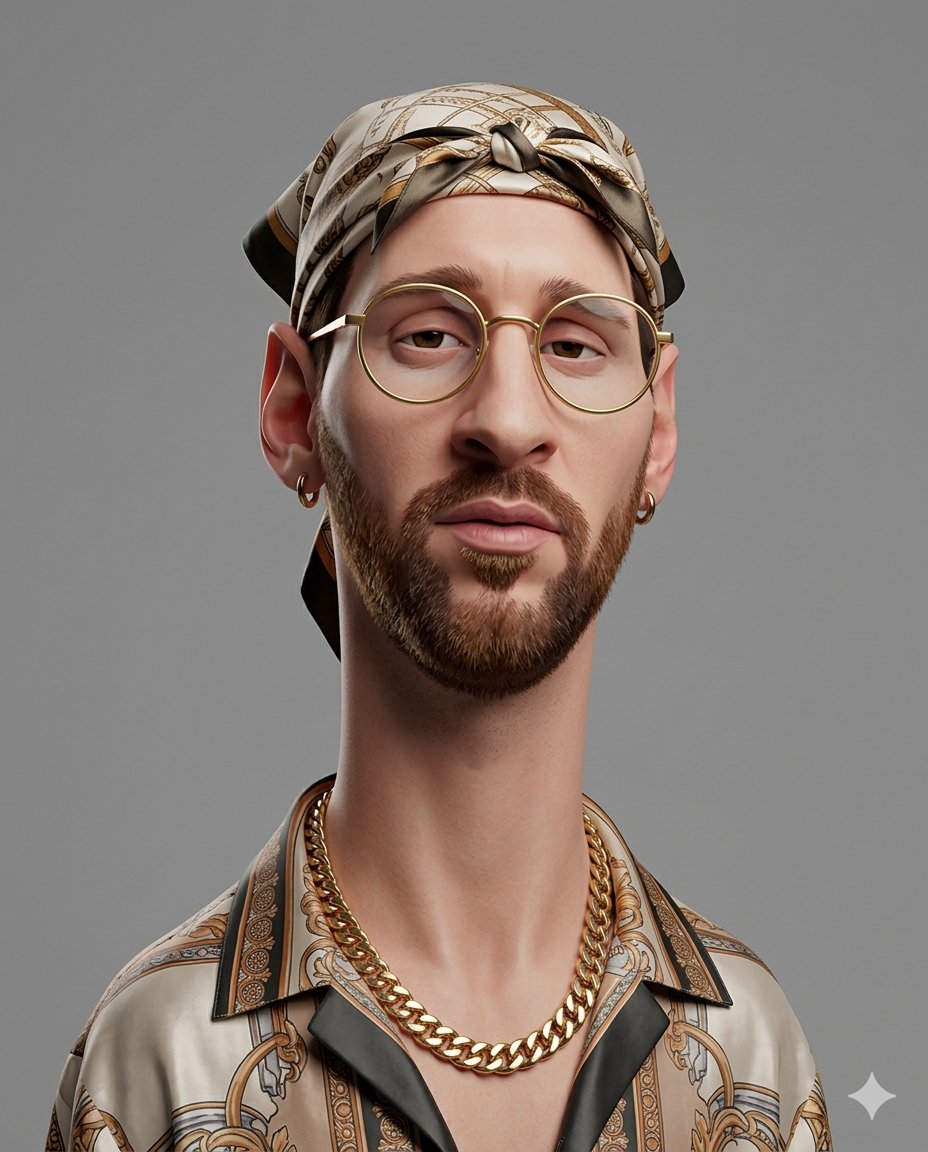 Preview image for Exaggerated 3D Caricature Character Portrait prompt
