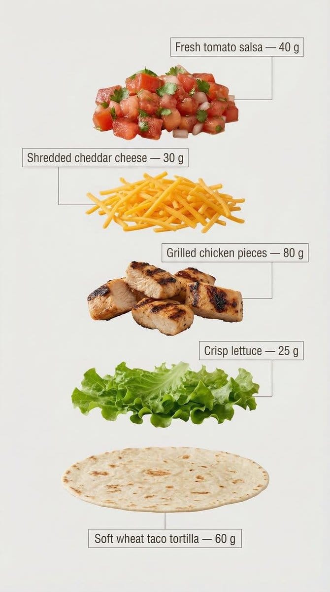 Exploded View Tacos Infographic for Marketing
