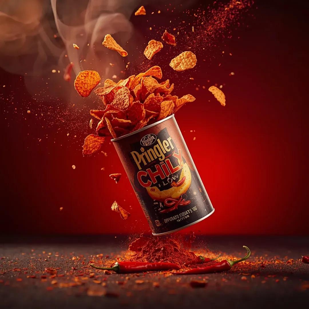 Preview image for Exploding Pringles Can Advertising Prompt prompt