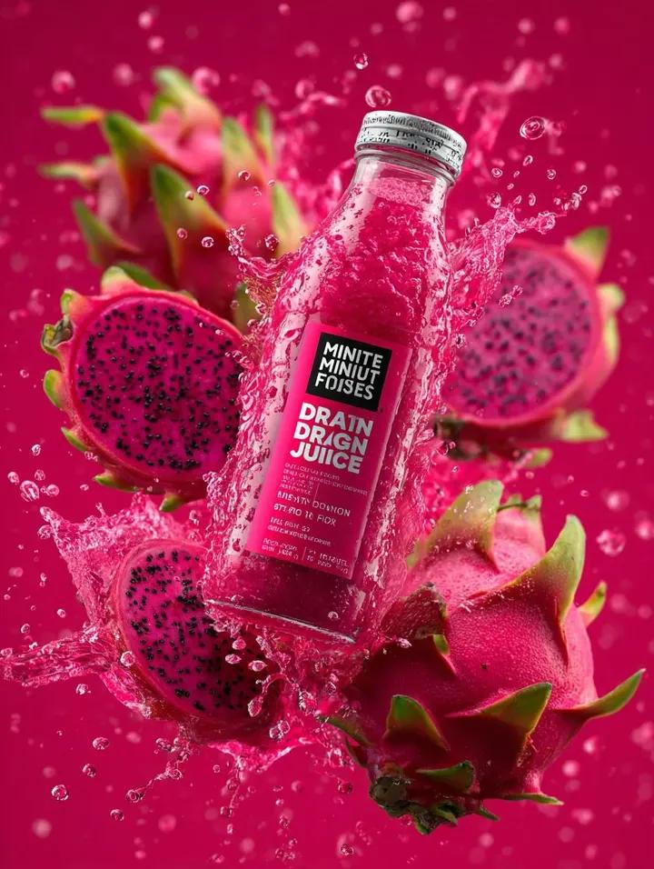 Preview image for Explosive Dragon Fruit Juice Photography prompt