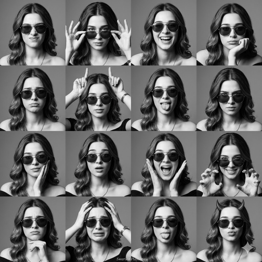 Preview image for Expressive Photobooth Grid prompt