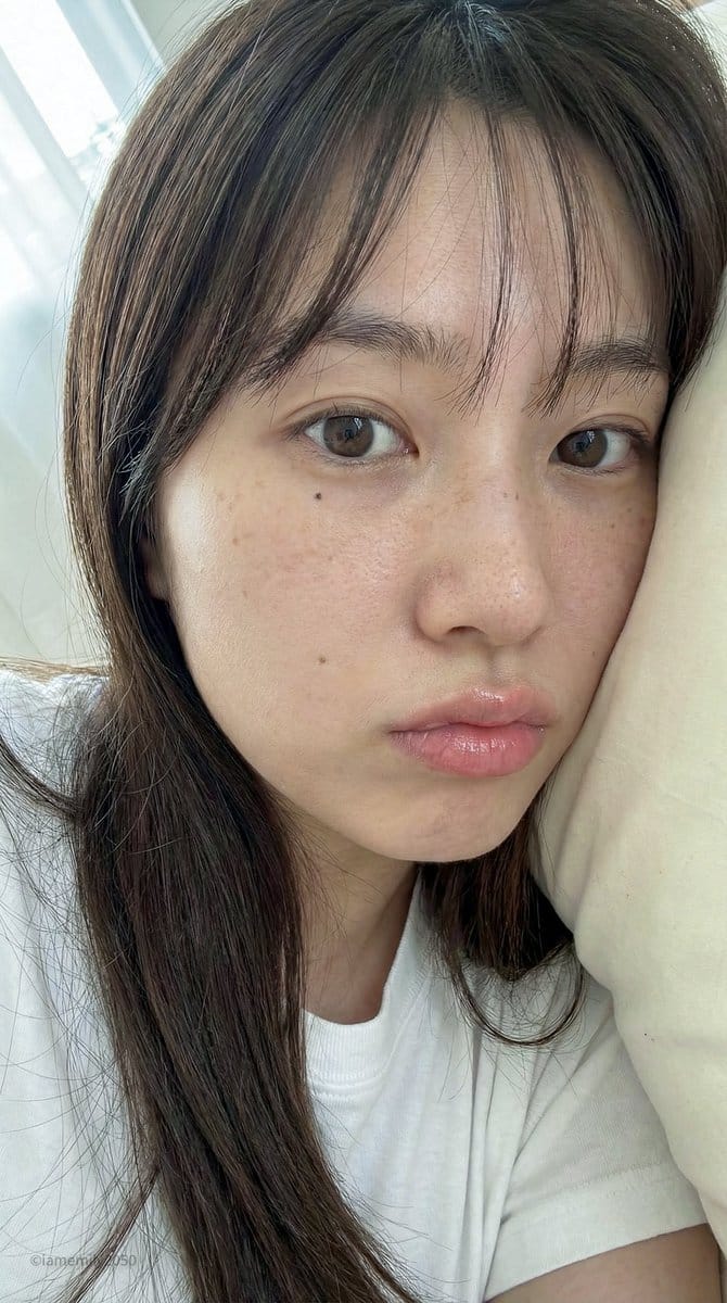 Extreme Close-Up Portrait of a Woman Sleeping on a Pillow - AI Generated Character Style Image Example