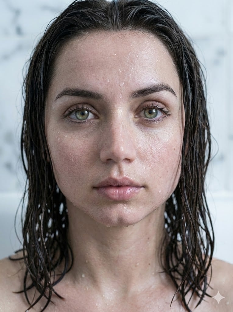 Extreme Profile Portrait with Wet Skin and Identity Matching - Prompt de IA