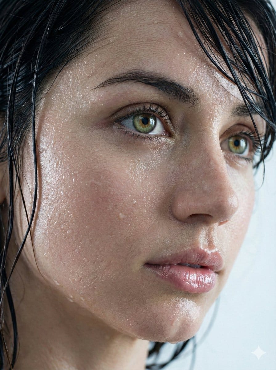 Extreme Profile Wet Look Portrait (Ana de Armas) - AI 프롬프트