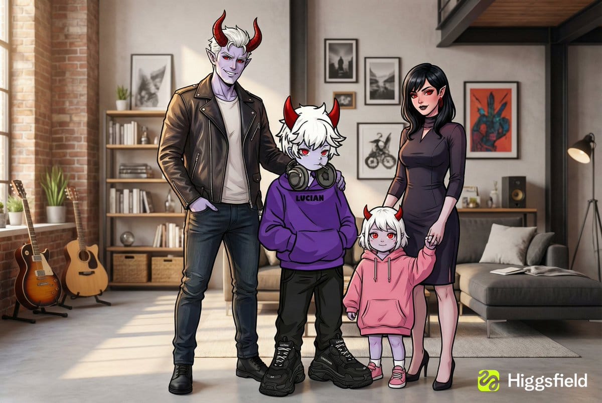 Family Photo Generation from Single Character Image - Prompt IA
