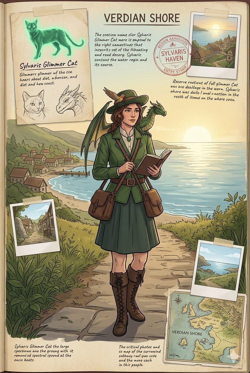 Preview image for Fantasy Field Journal Illustration prompt