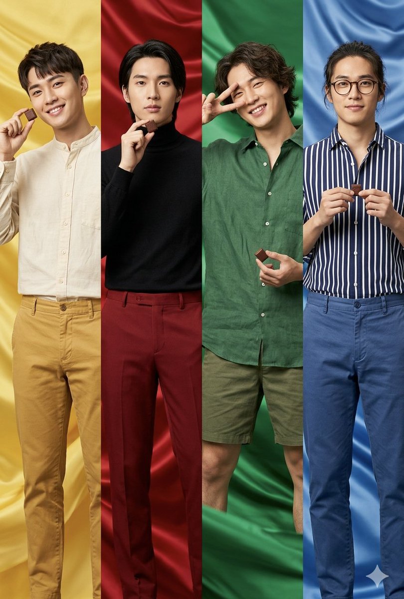 Preview image for Fashion Editorial Color Quadtych prompt