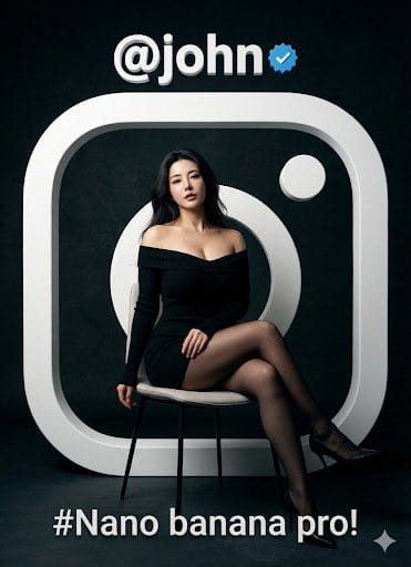 Fashion Portrait with TikTok Frame Overlay - AI提示词