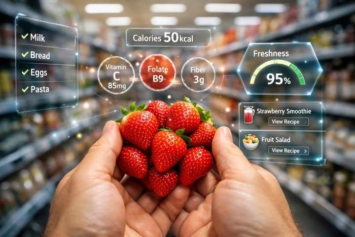 First-Person AR Shopping Interface Overlay - AI 프롬프트