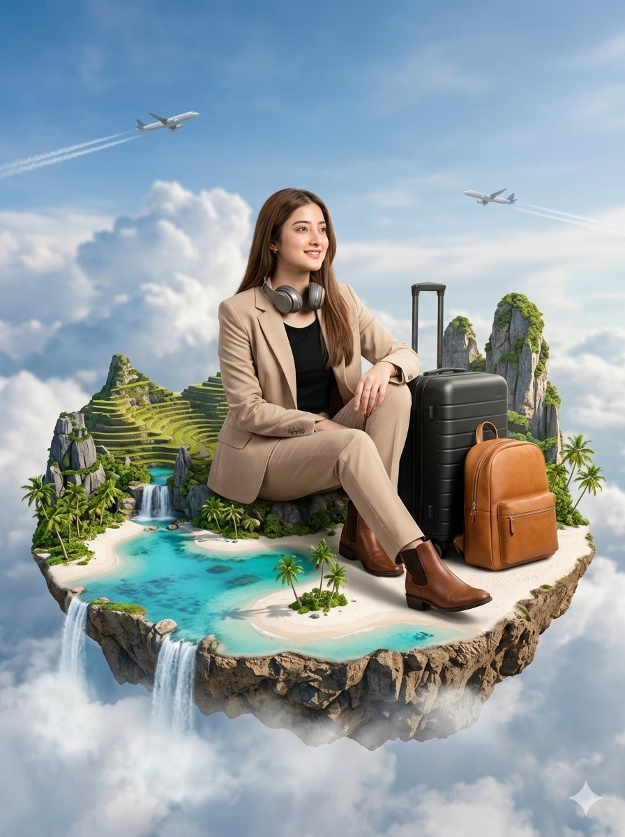 Preview image for Floating Philippines Island Travel Portrait prompt