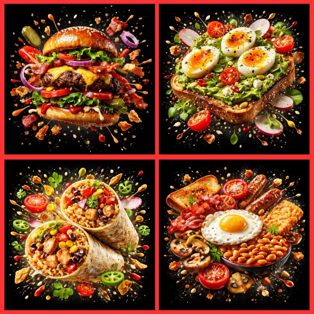 Food Explosion Poster Generator - Prompt IA
