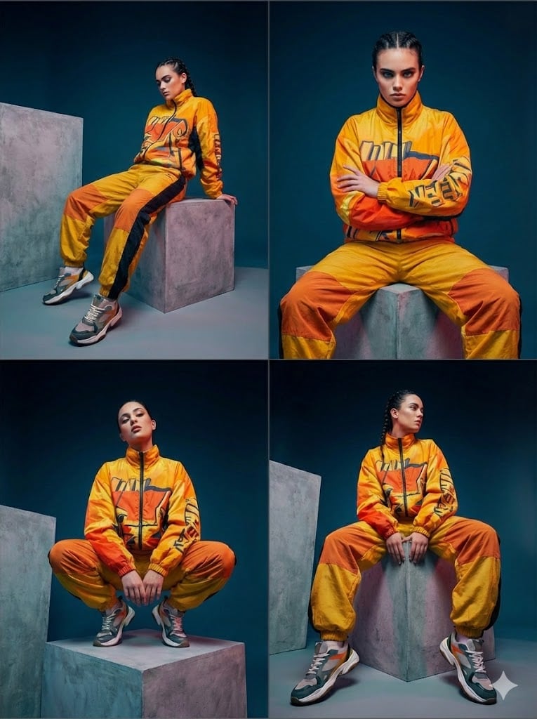 Four-Panel Editorial Grid Generation - AI Generated AI Art Style Image Example