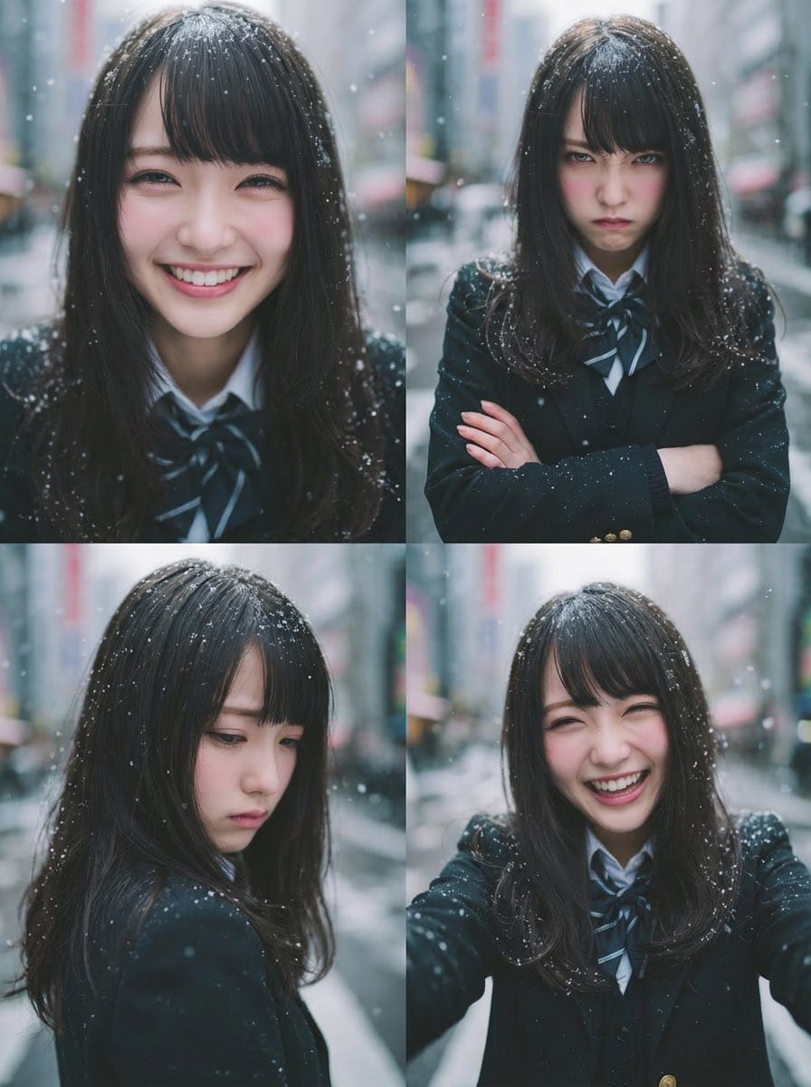 Four-Panel Emotion Grid Generator (Joy, Anger, Sadness, Fun) - Prompt IA