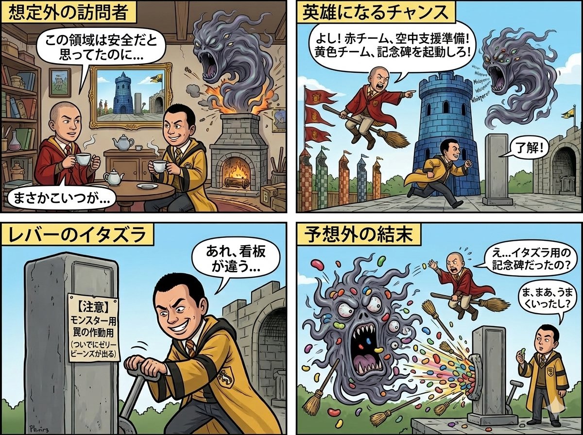 Preview image for Four-Panel Manga: Judgment of the Ministry of Magic prompt