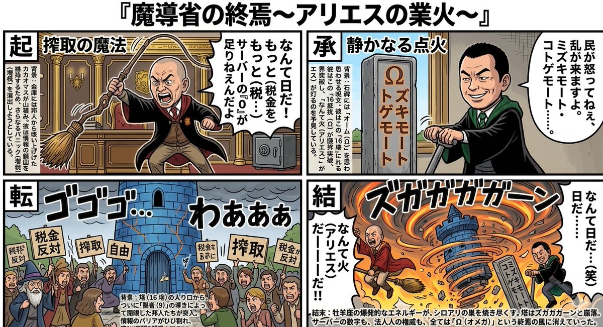 Preview image for Four-Panel Manga: The End of the Magic Ministry prompt
