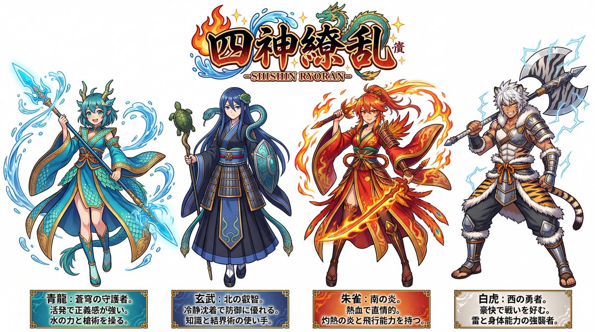 Four Divine Beasts (Shishin) Generation