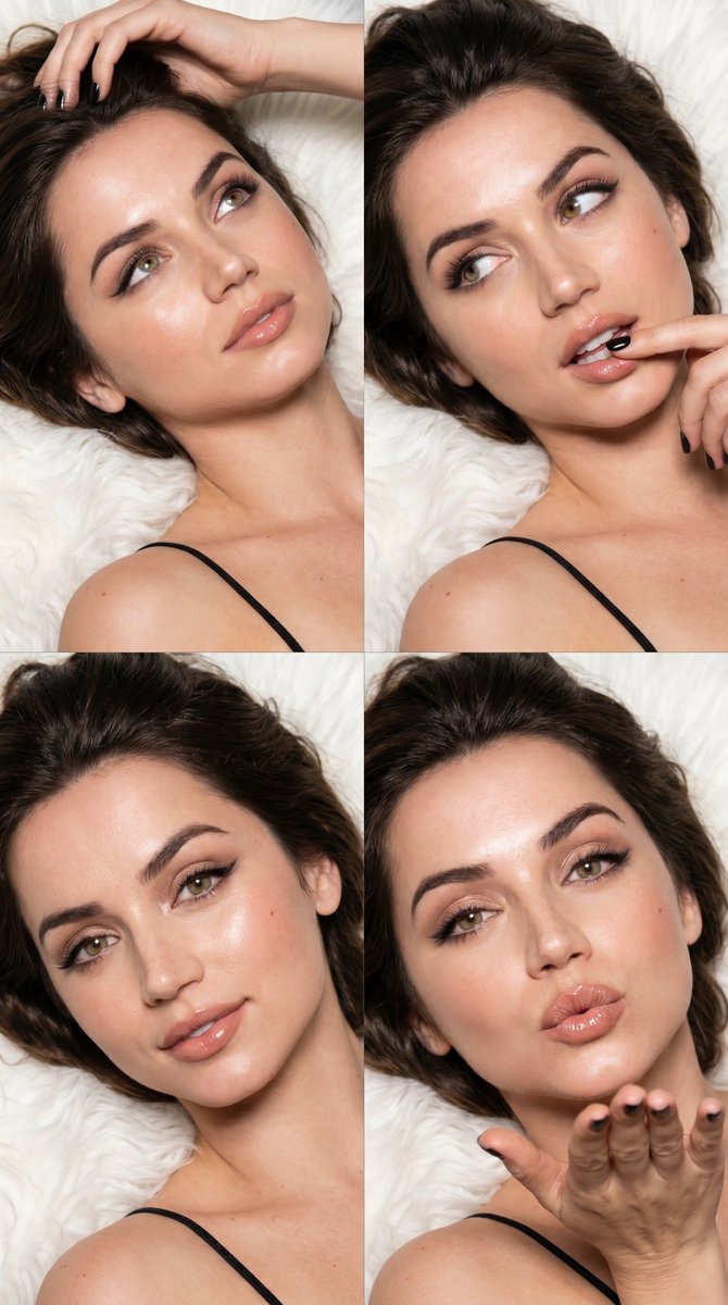 Preview image for Four Moods Beauty Portrait Collage prompt