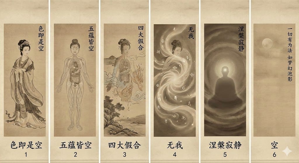 From beauty to emptiness: Buddhist deconstruction of form - AI Generated AI Art Style Image Example