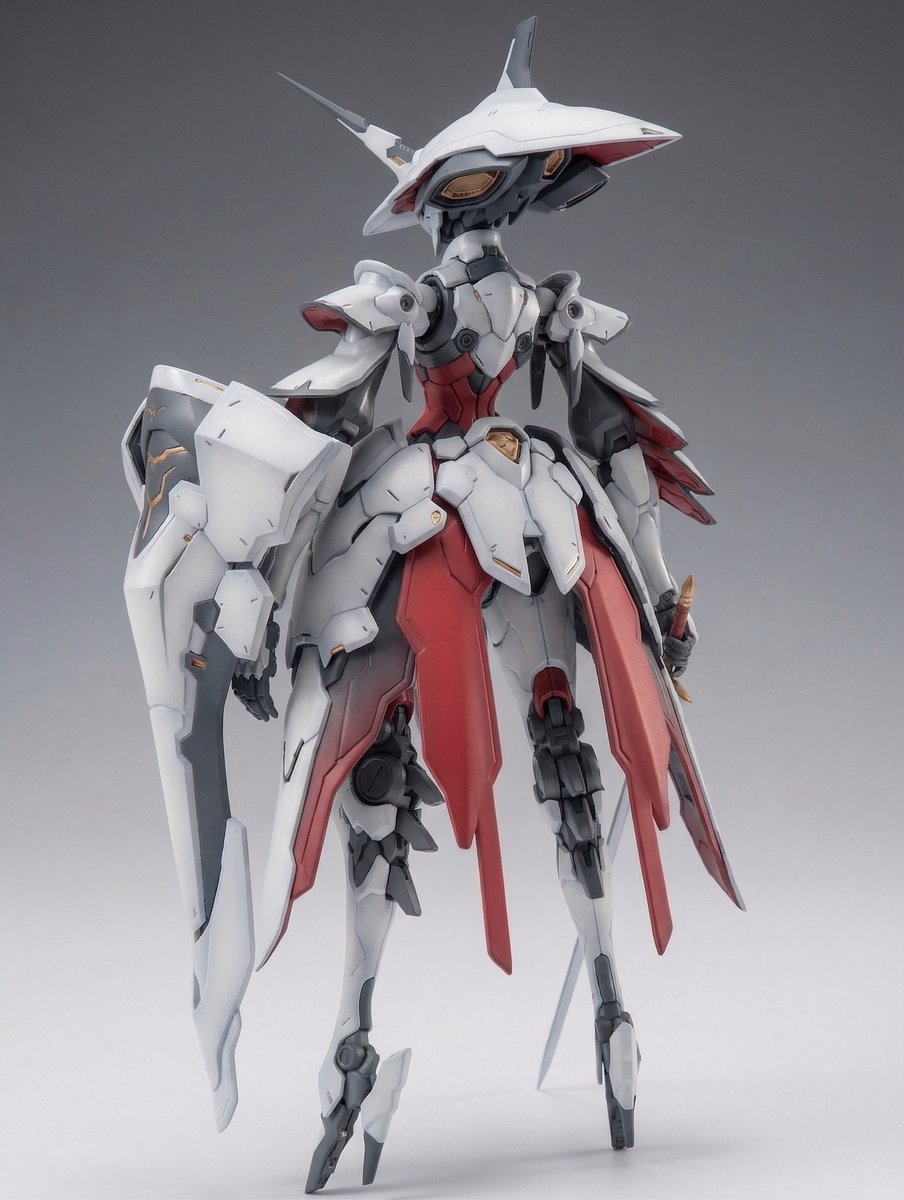 Preview image for Full Armor Mecha Girl model kit concept prompt prompt