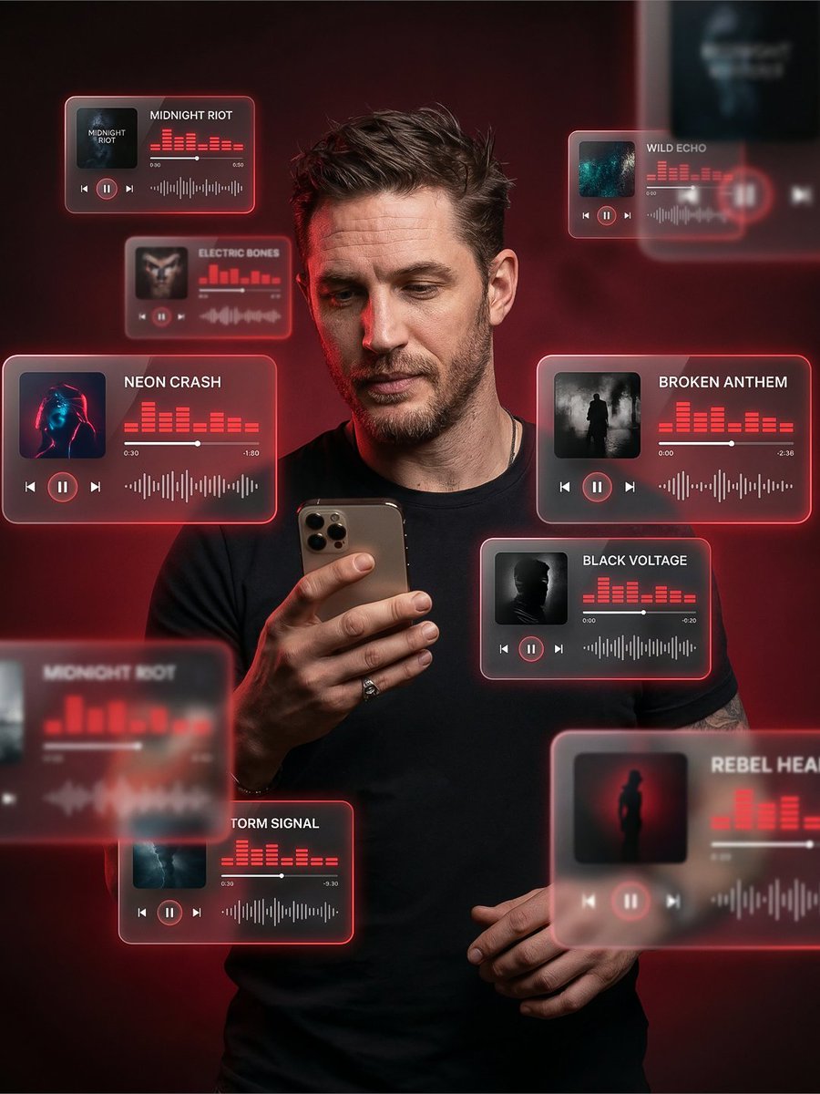 Preview image for Futuristic Music UI Poster prompt