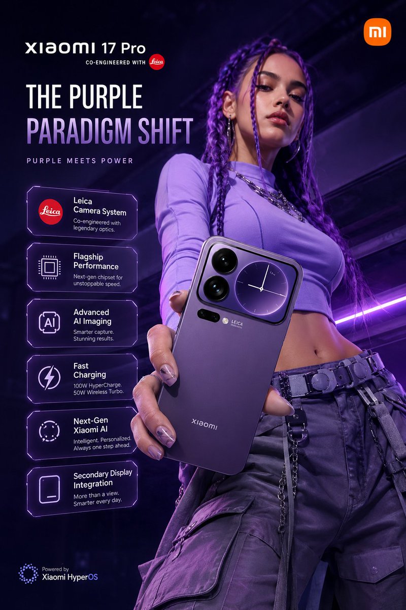 Preview image for Futuristic Xiaomi Smartphone Ad prompt