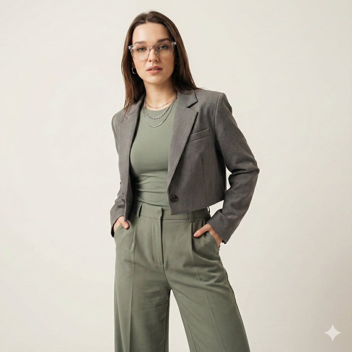 Gen-Z Fashion Editorial Studio Portrait - AI Generated Character Style Image